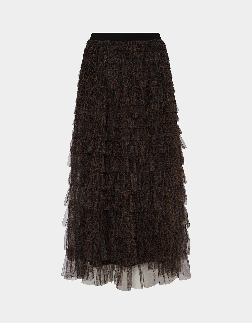 RUFFLED MAXI SKIRT LEOPARD - Image 2