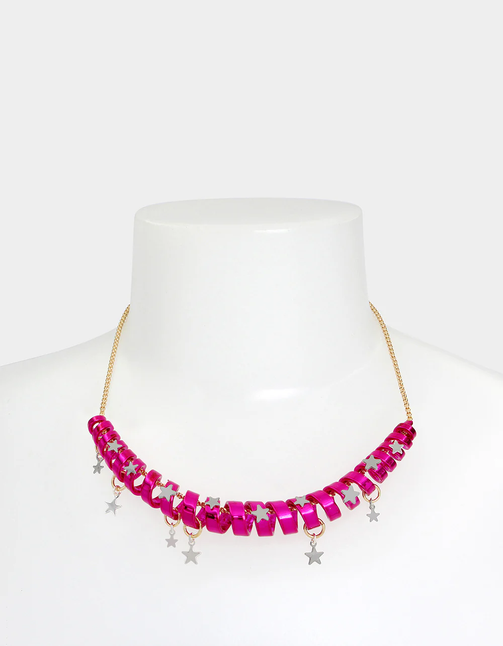 BETSEYS HOLIDAY COIL NECKLACE PINK - Image 4
