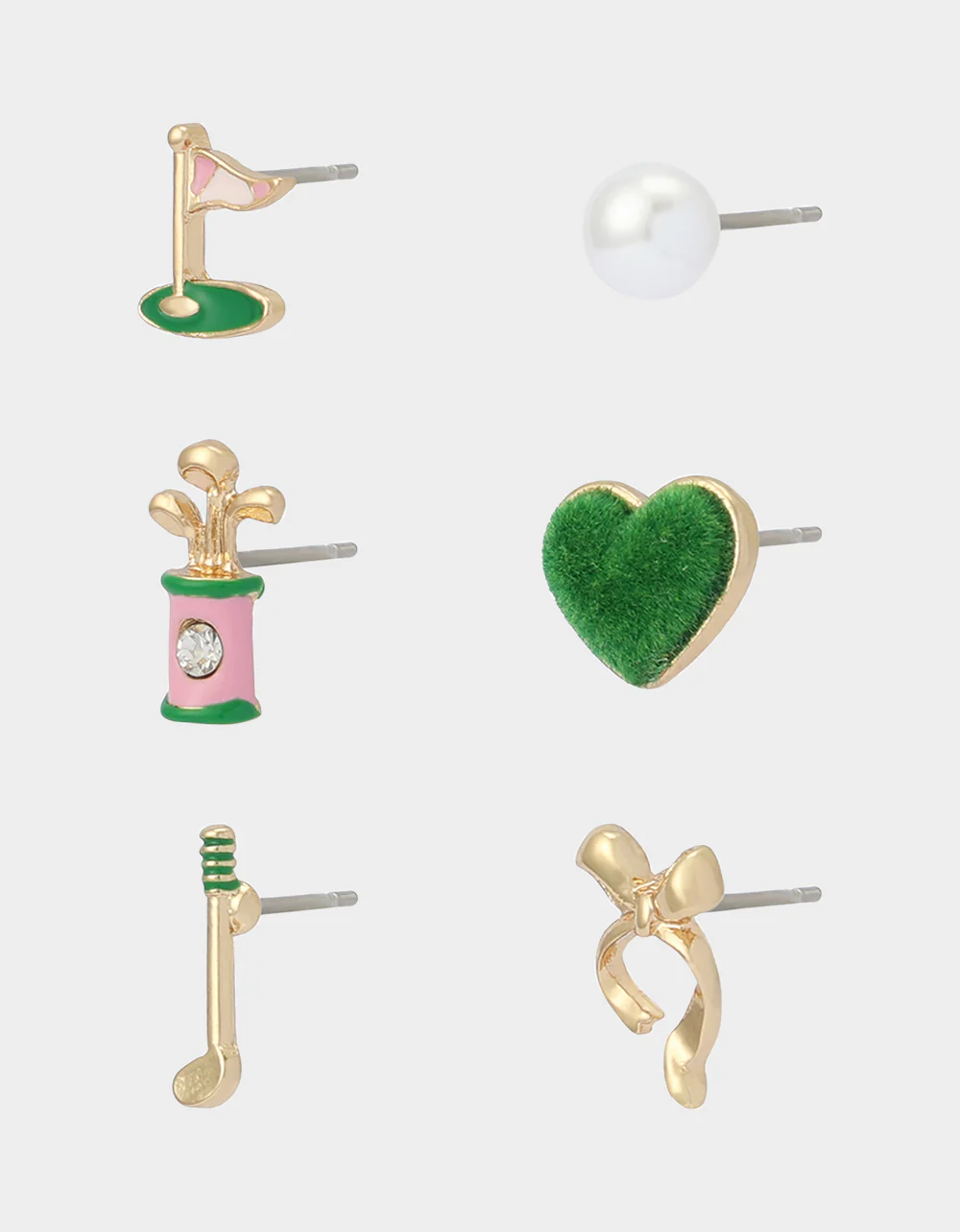 MISMATCH GOLF STUD SET GREEN - Image 2