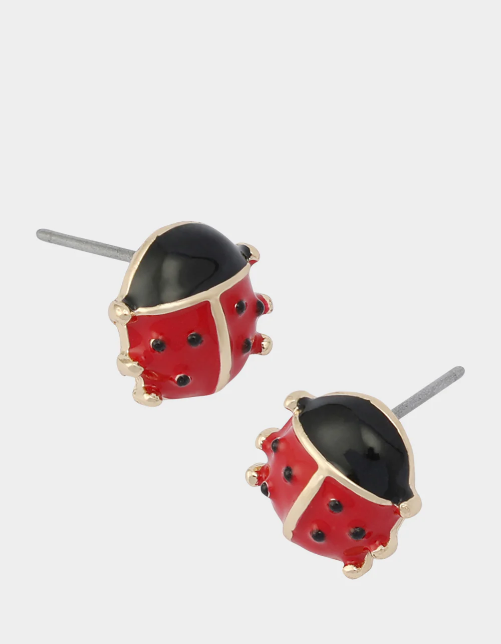 LADYBUG STUD EARRINGS RED - Image 2