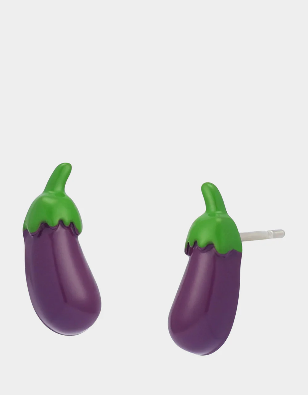 EGGPLANT STUD EARRINGS PURPLE