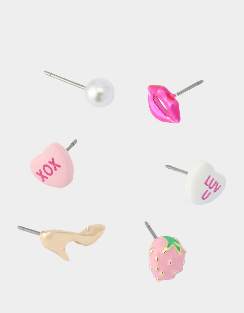 MISMATCH XOXO STUD SET PINK - Image 3