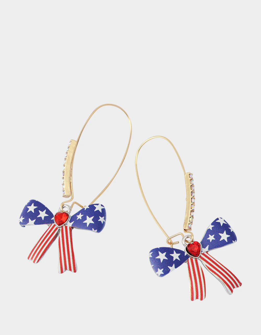 AMERICANA BOW SHEPHERD HOOK EARRINGS BLUE - Image 3