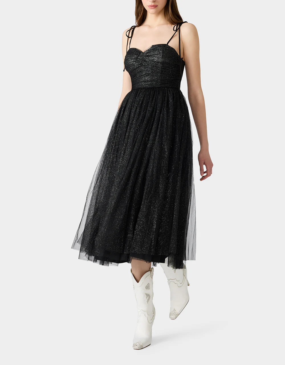 GLITTER TULLE MULTI BLACK - Image 2