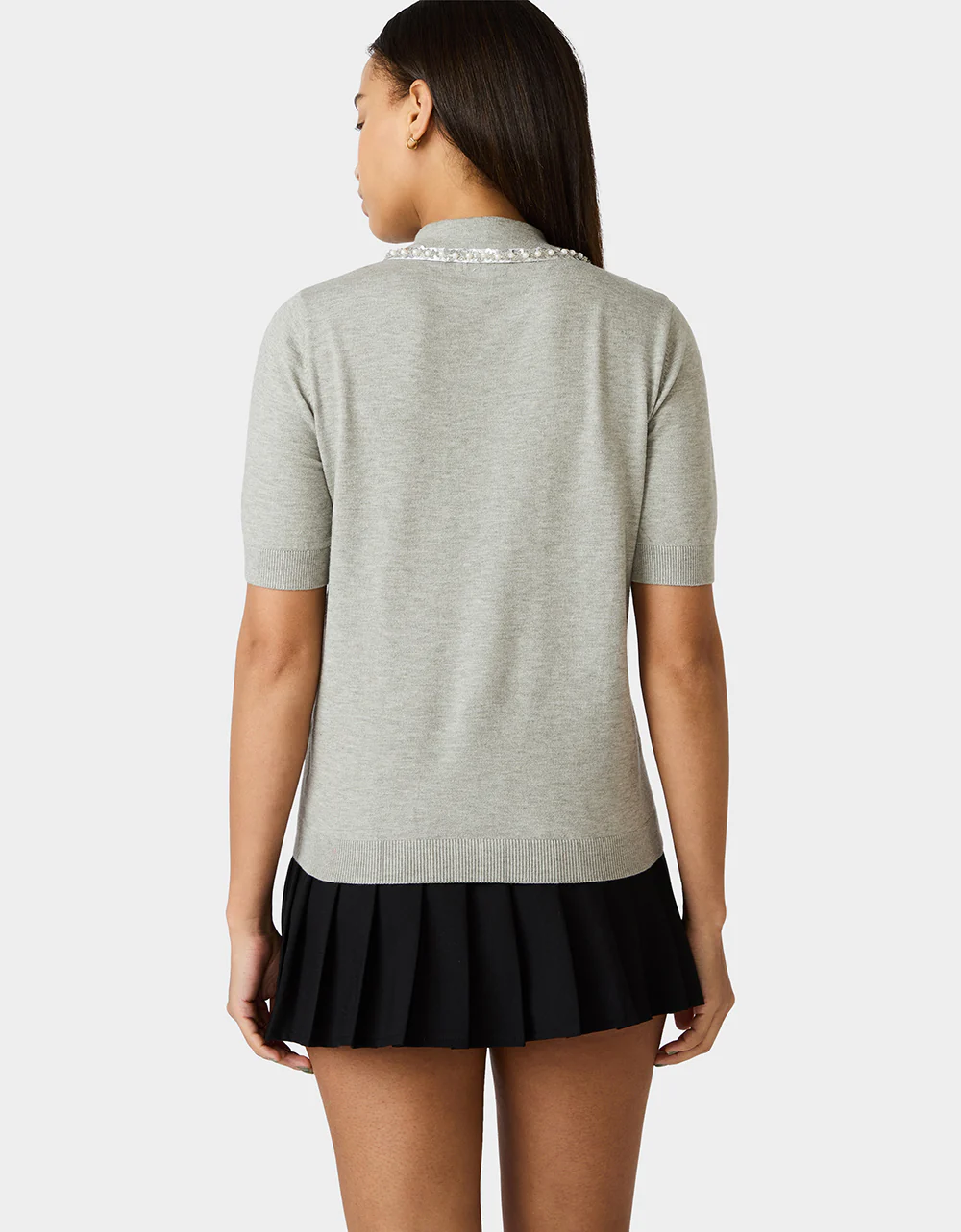 POLISHED IN PEARLS POLO HEATHER GREY - Image 4