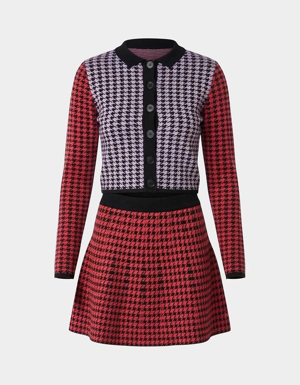 HOT IN HOUNDSTOOTH SET PINK MULTI - Image 2
