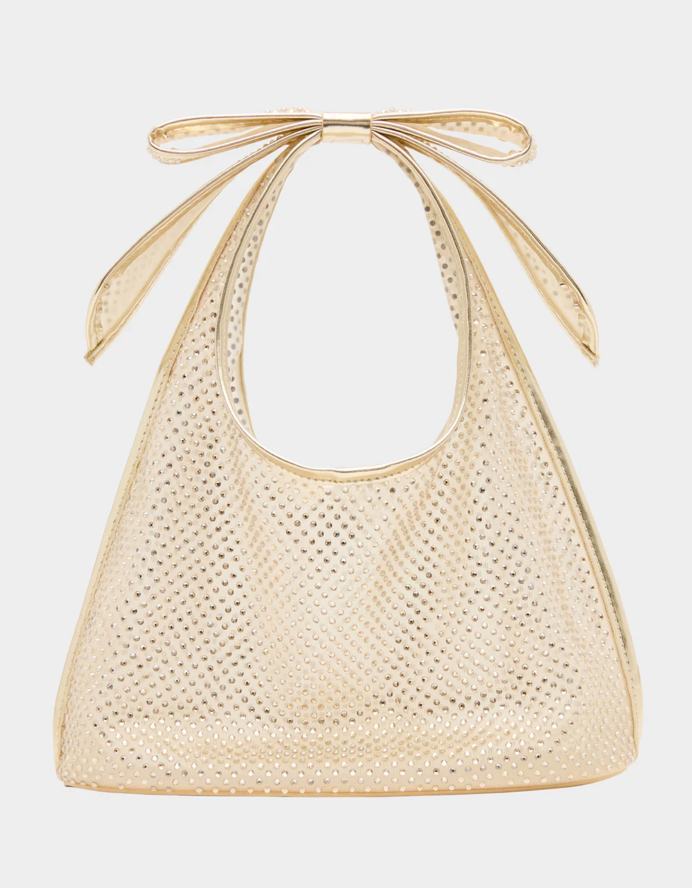BOW MINI MESH TOTE GOLD - Image 6