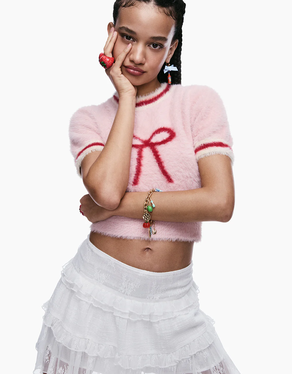 BETSEY'S BOW SWEATER PINK - Image 8
