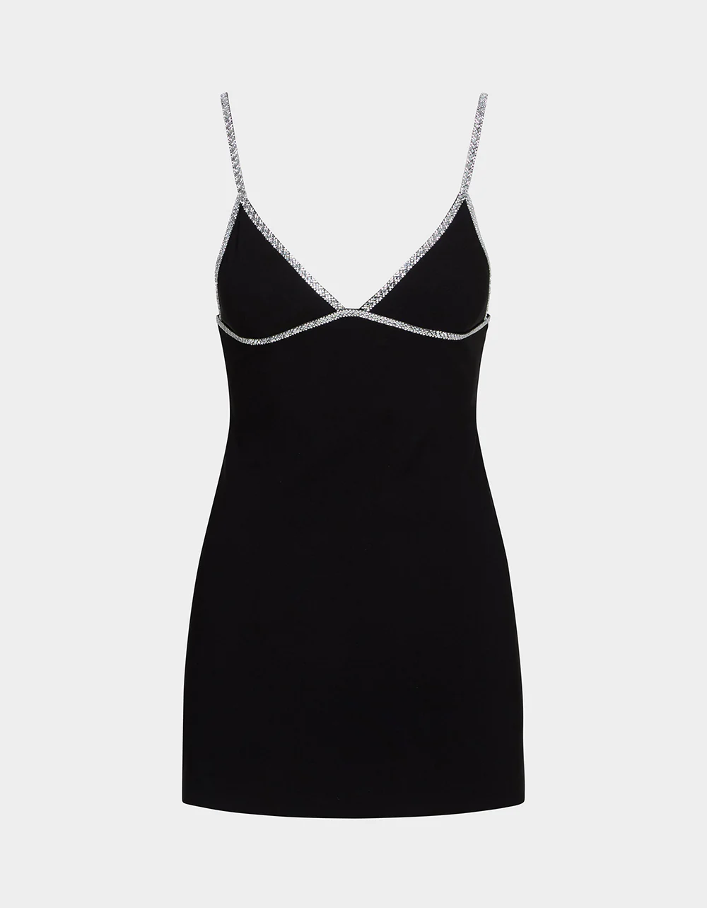 CRYSTAL SLIP DRESS BLACK - Image 2