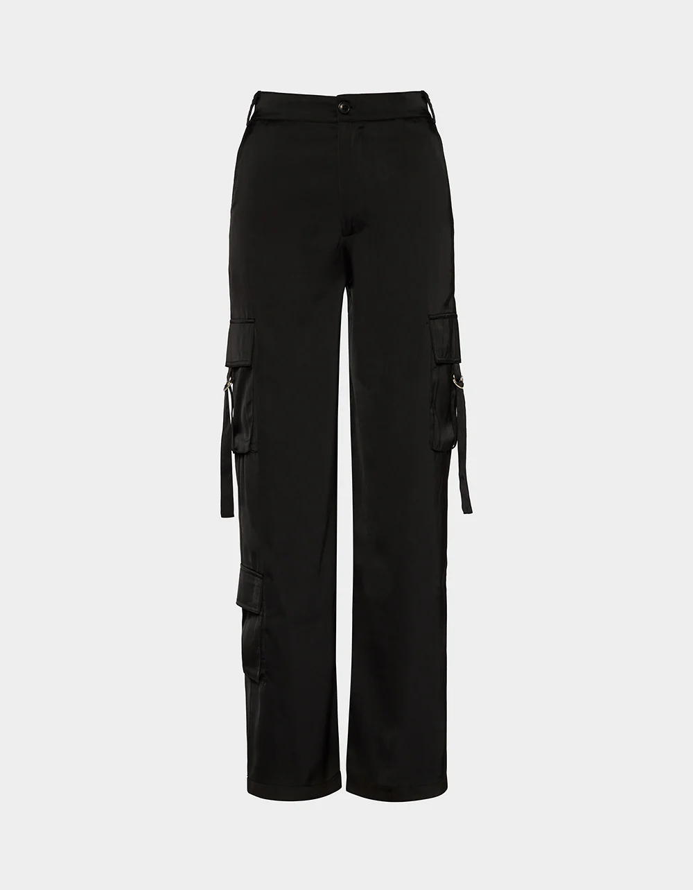 SILK UTILITY PANTS BLACK - Image 2