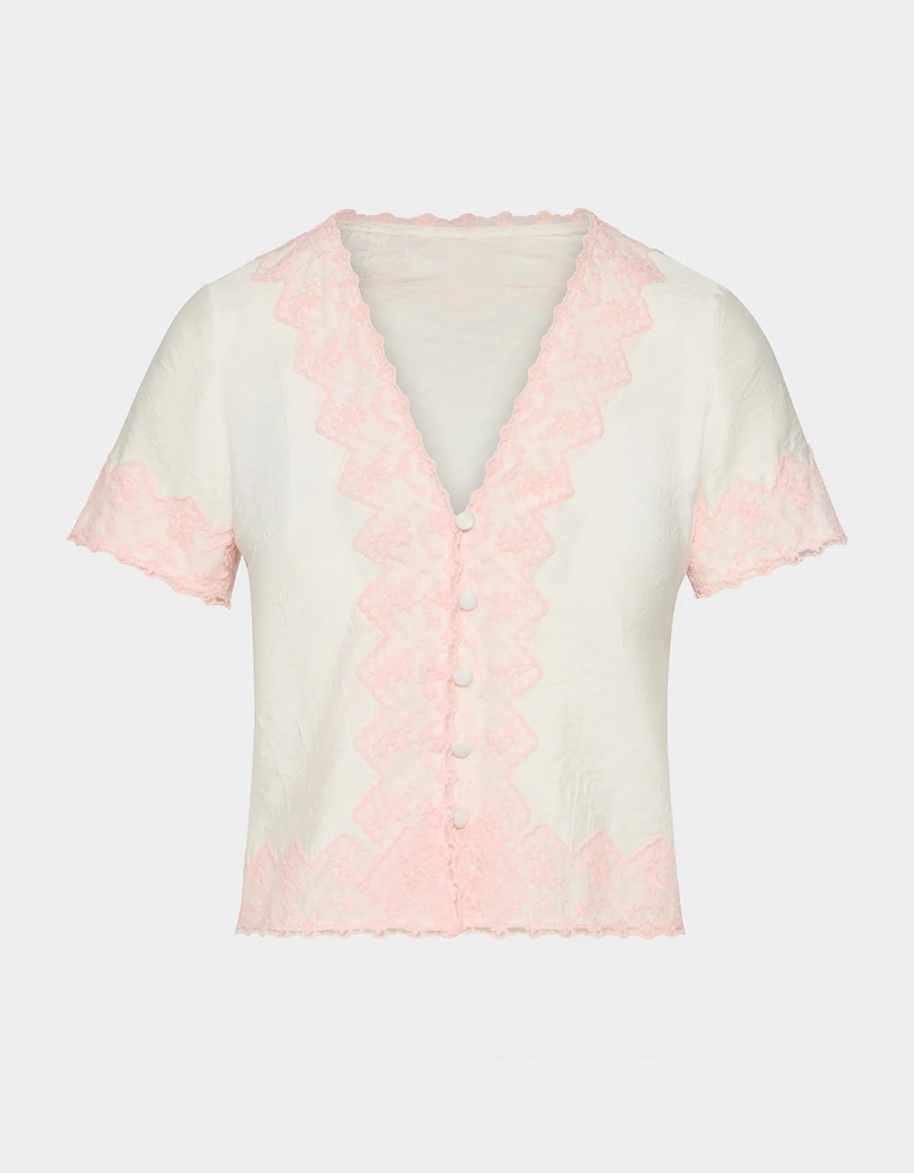 EMBROIDERED ESSENCE TOP WHITE - Image 2