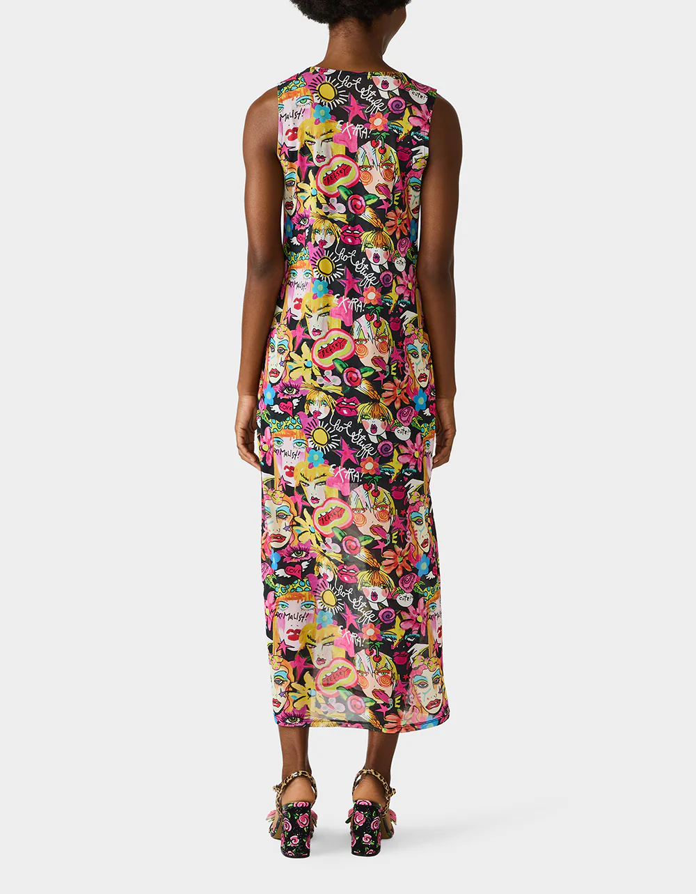 BETSEY'S ART TANK DRESS BLACK MULTI - Image 3
