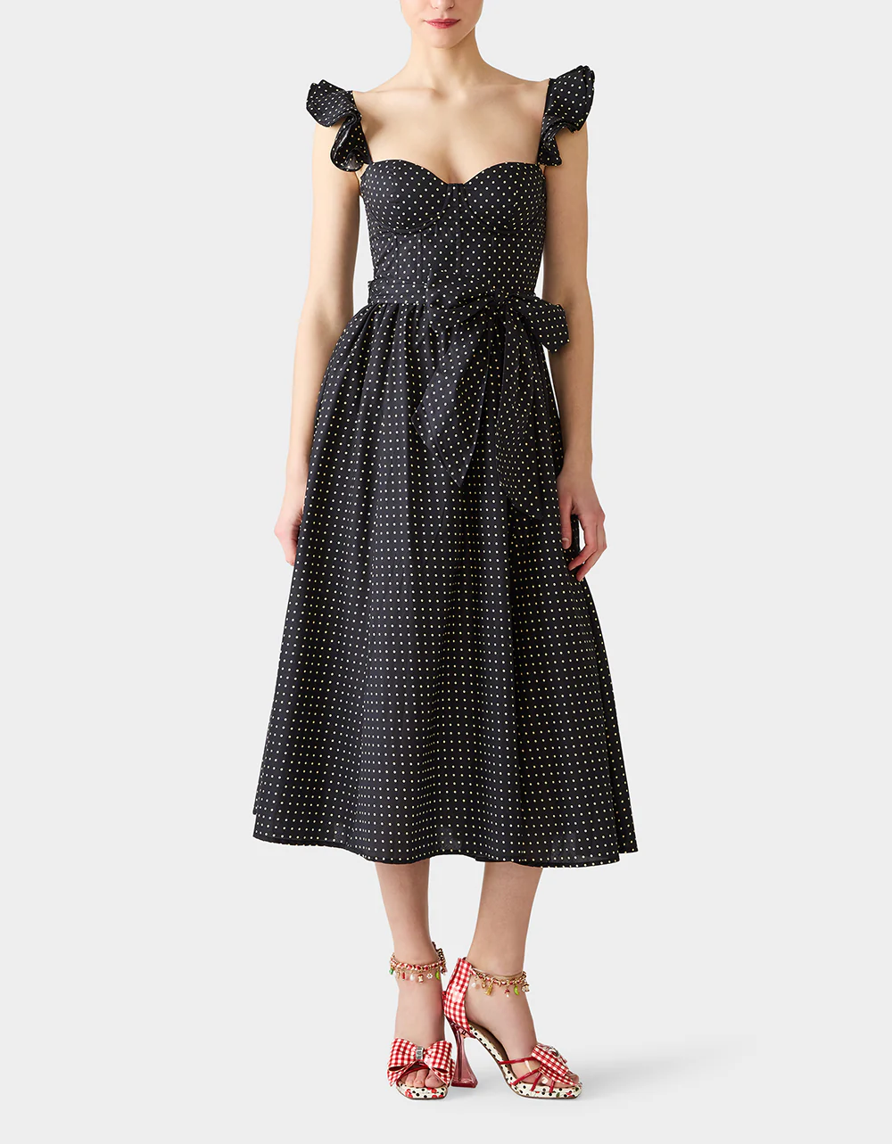 LOVELY IN DOTS DRESS BLACK/IVORY - Image 4