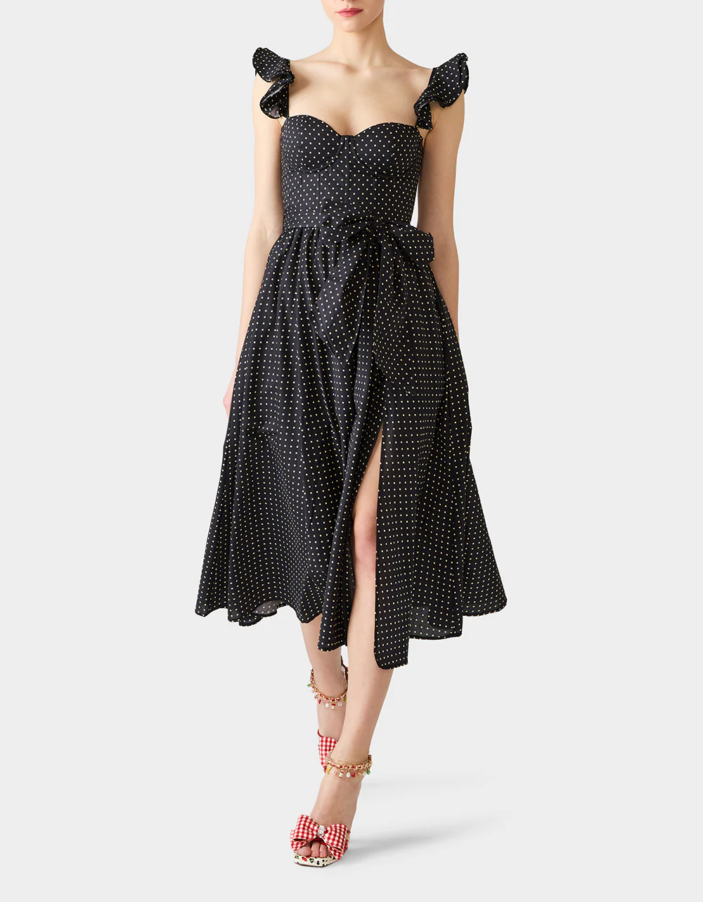 LOVELY IN DOTS DRESS BLACK/IVORY - Image 5