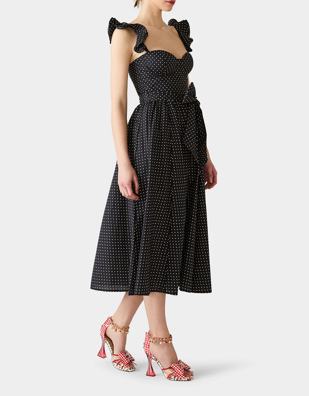 LOVELY IN DOTS DRESS BLACK/IVORY - Image 6
