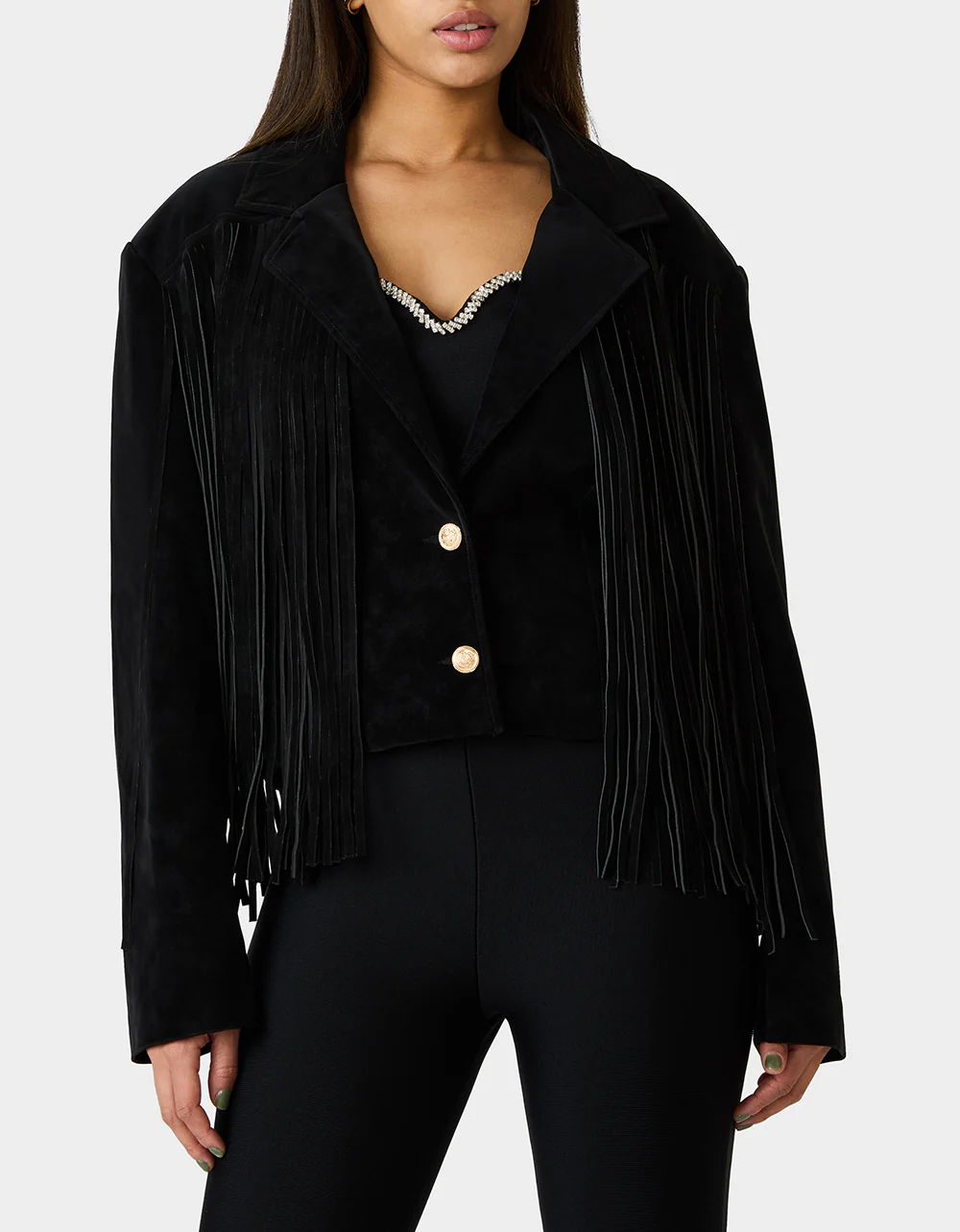 FRINGE FEVER JACKET BLACK