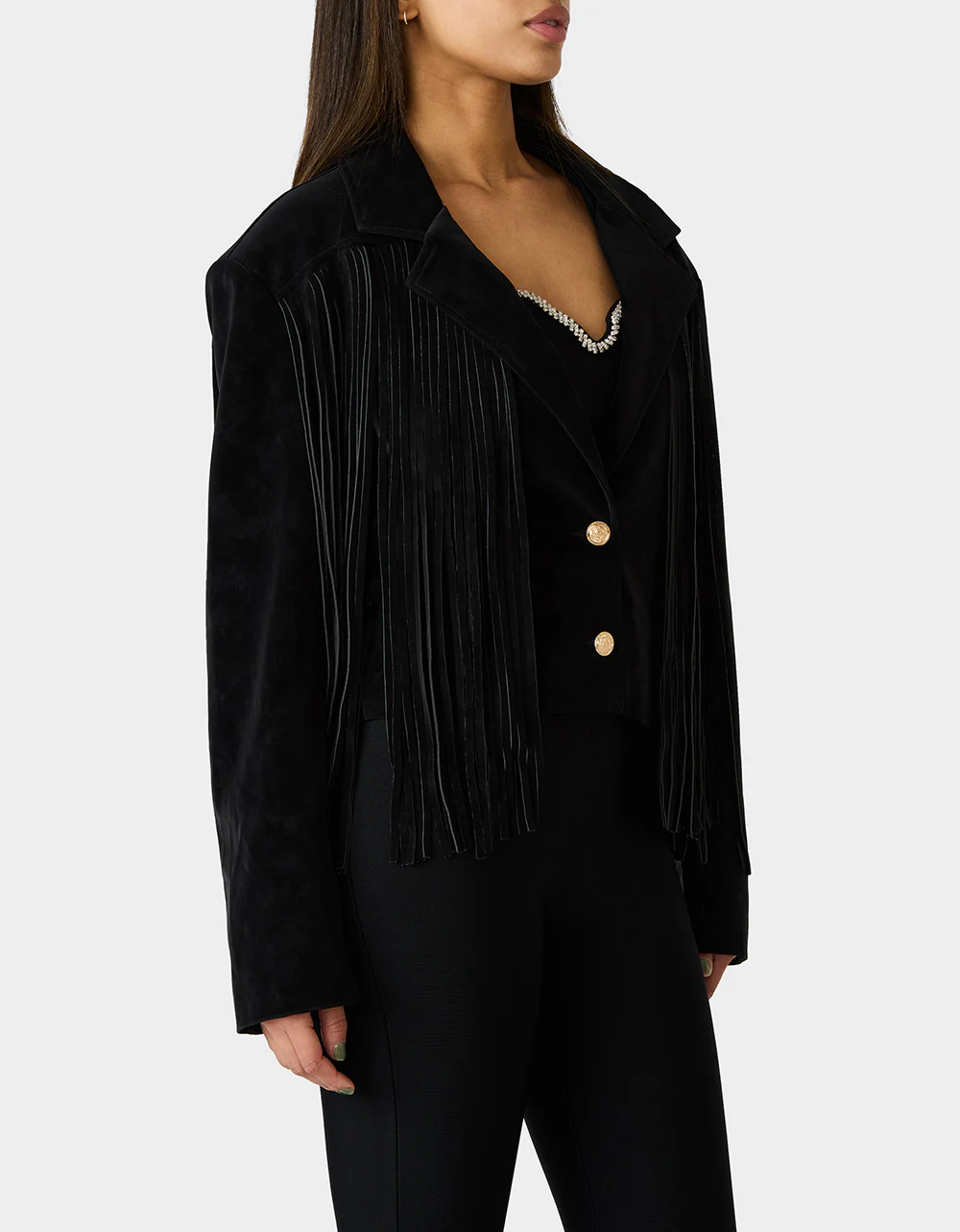 FRINGE FEVER JACKET BLACK - Image 5