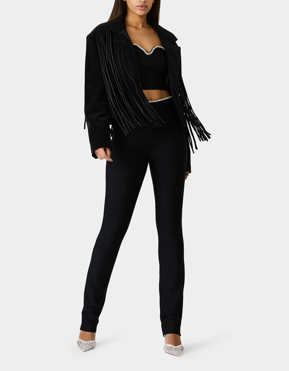 FRINGE FEVER JACKET BLACK - Image 7