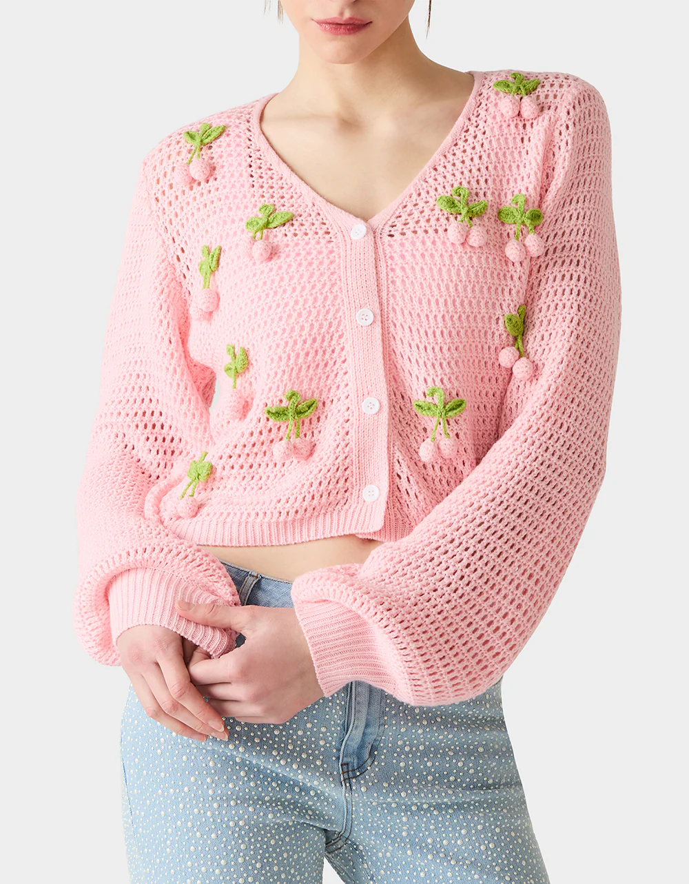 CHERRY CARDIGAN PINK - Image 4