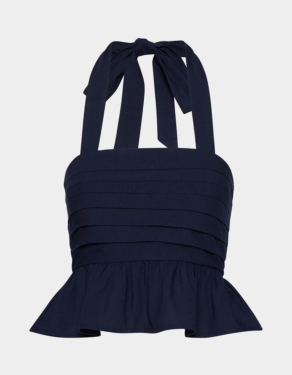 AHOY PEPLUM TOP NAVY - Image 2