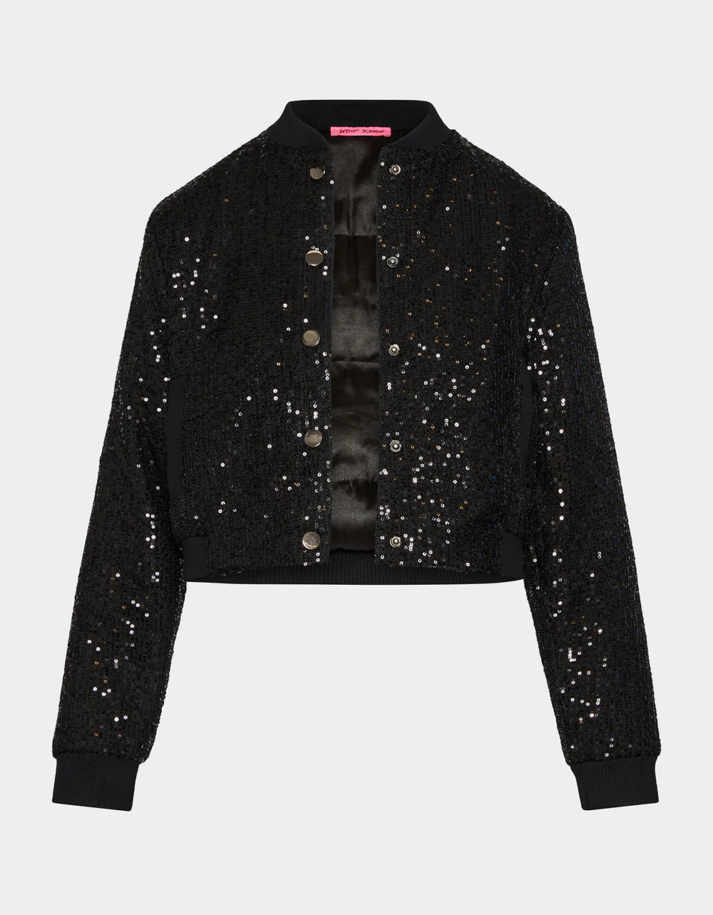 GLITTERATI BOMBER JACKET BLACK SEQUIN - Image 2