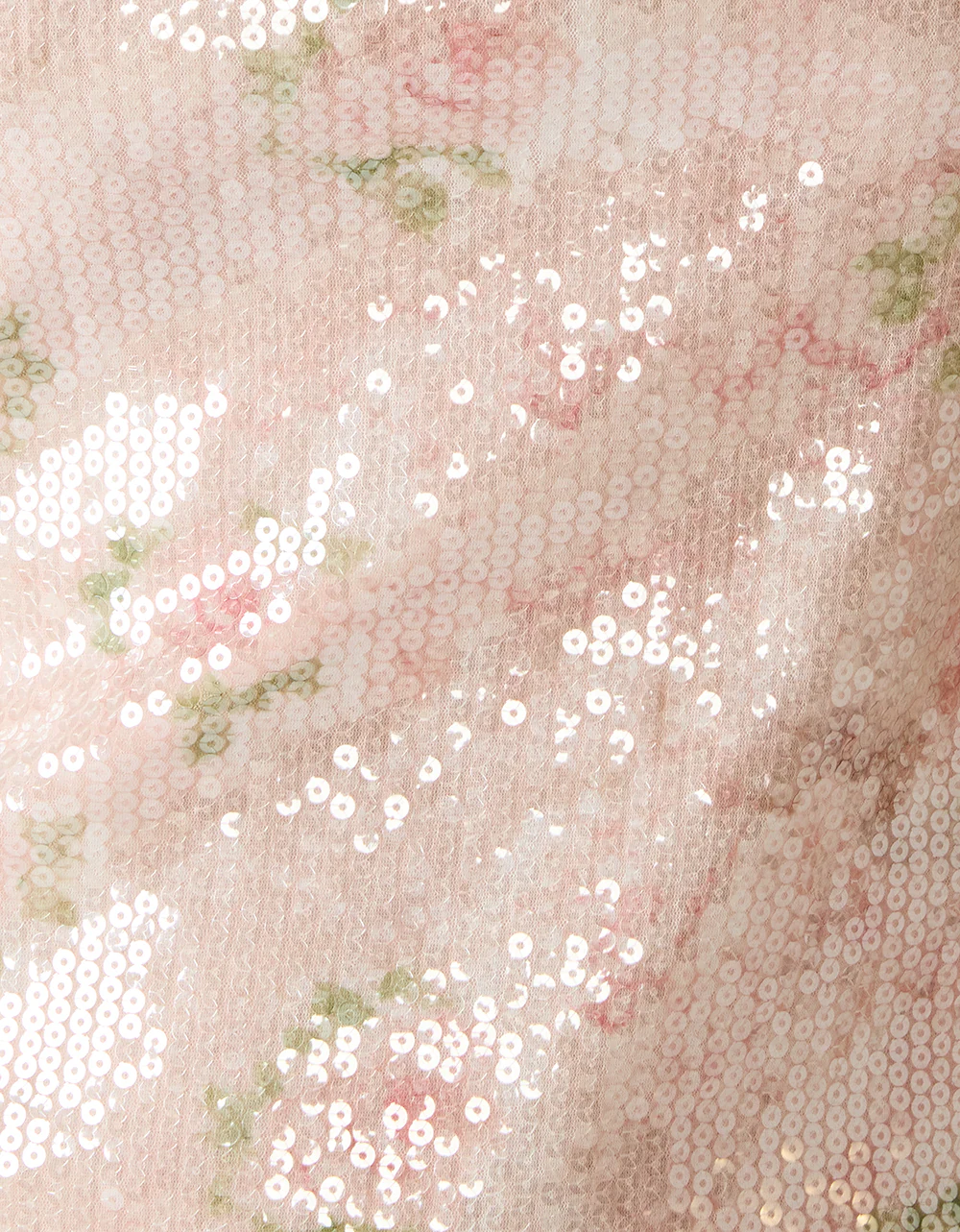 FLORAL BLUR SEQUIN DRESS PINK MULTI - Image 6