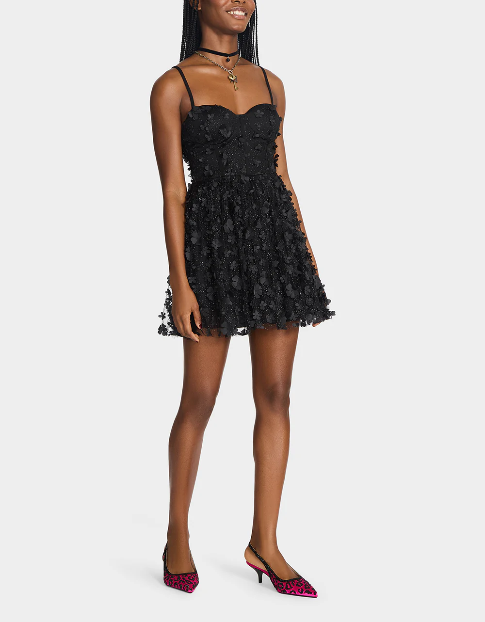 MIDNIGHT BLOOM DRESS BLACK - Image 5