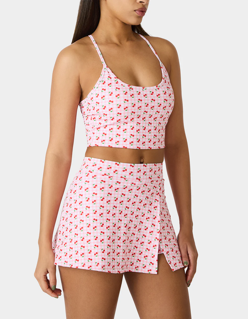 CHERRY GINGHAM RACERBACK TOP PINK MULTI - Image 4