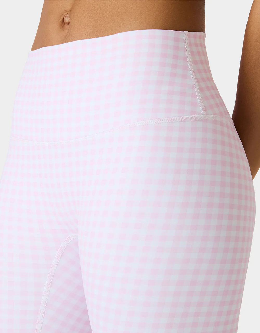 GINGHAM PRINT HIGHRISE LEGGING PINK MULTI - Image 5