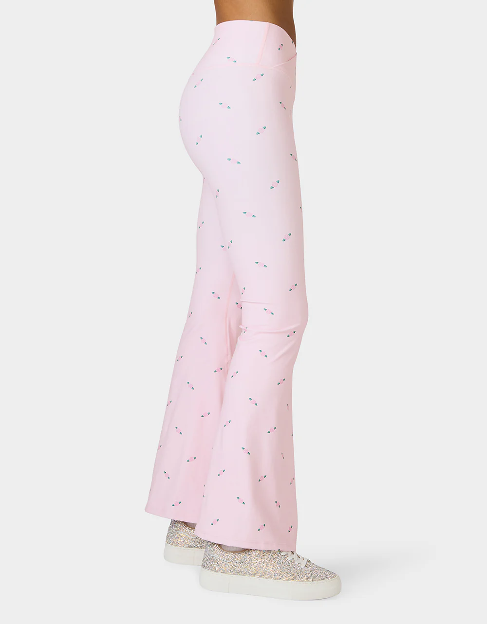 ROSE PRINT CROSSOVER LEGGINGS PINK ROSE - Image 5